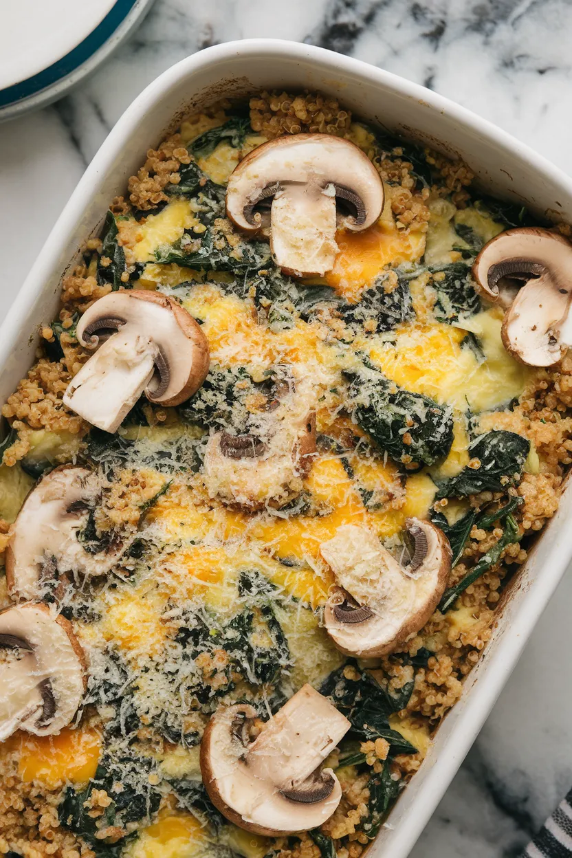 7. Mushroom and Spinach Casserole