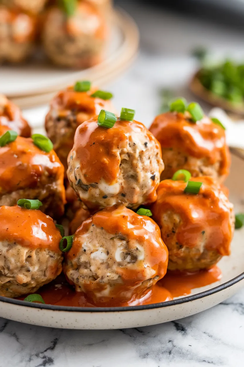 8. Buffalo Crockpot Meatballs