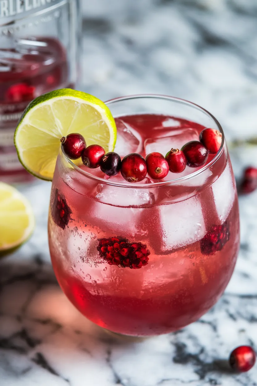 8. Cranberry Gin and Tonic