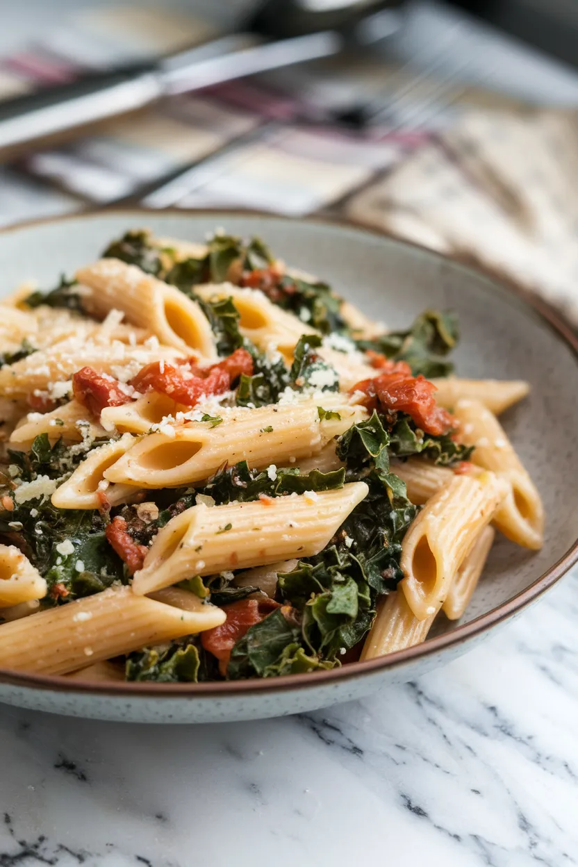 8. Kale and Sun-Dried Tomato Penne