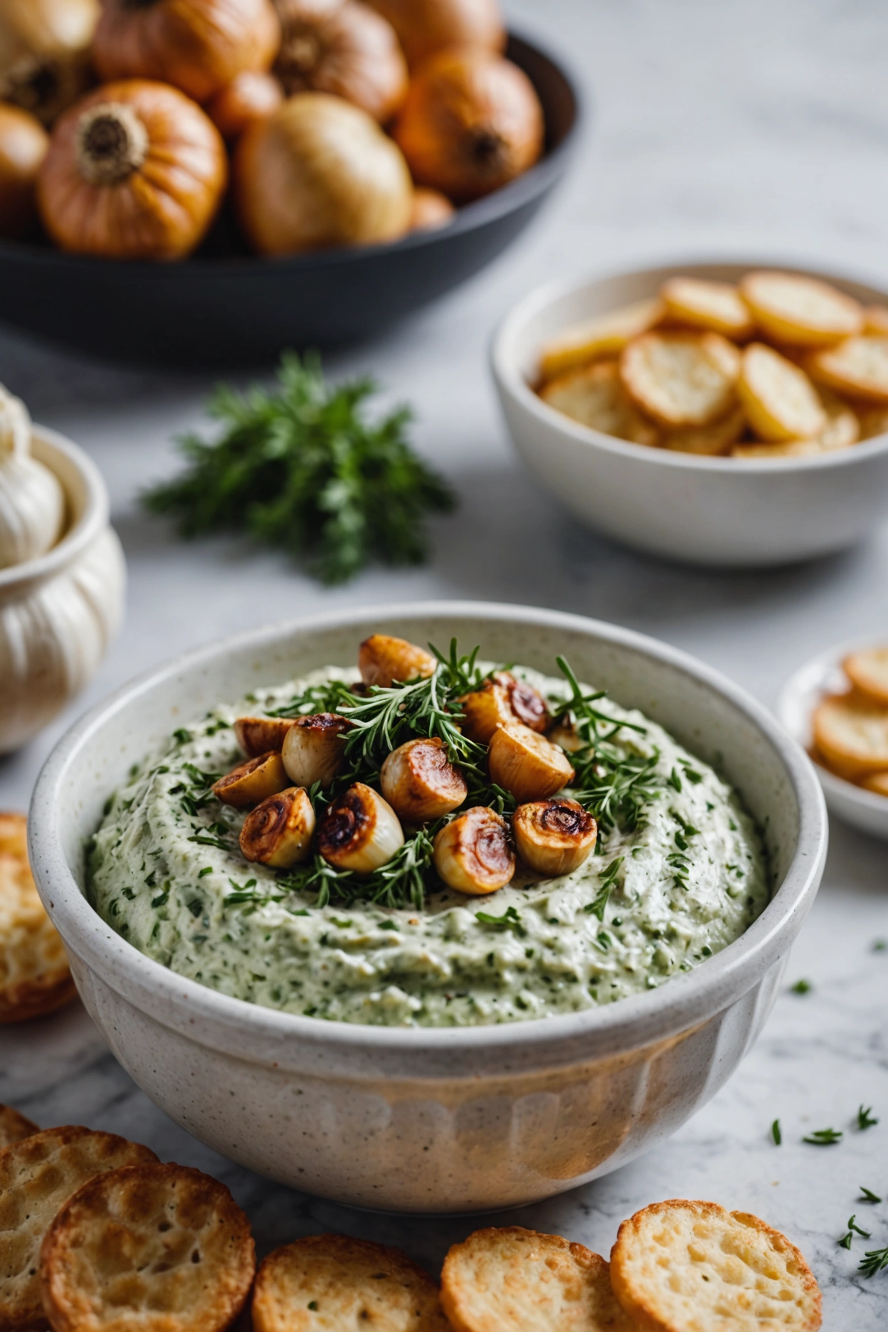 8. Roasted Garlic and Herb Dip