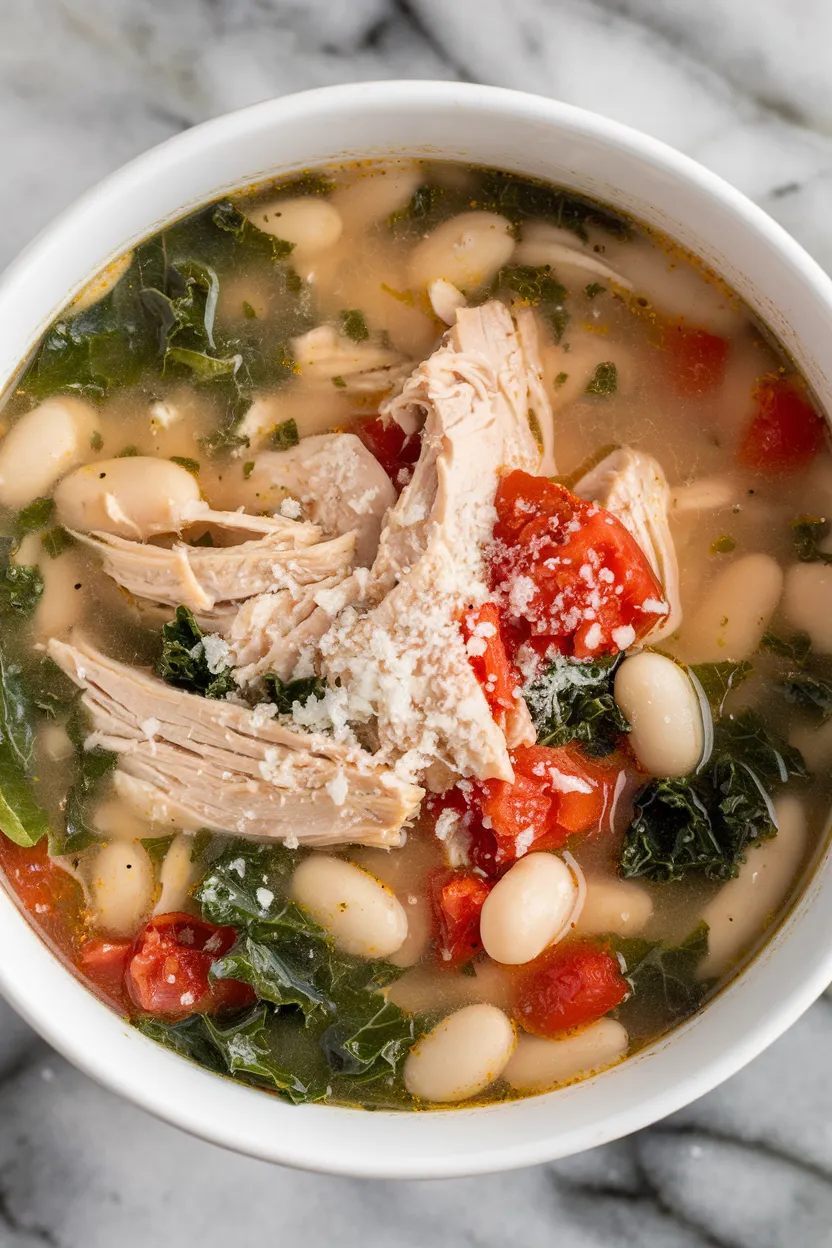 8. Tuscan Chicken White Bean Soup