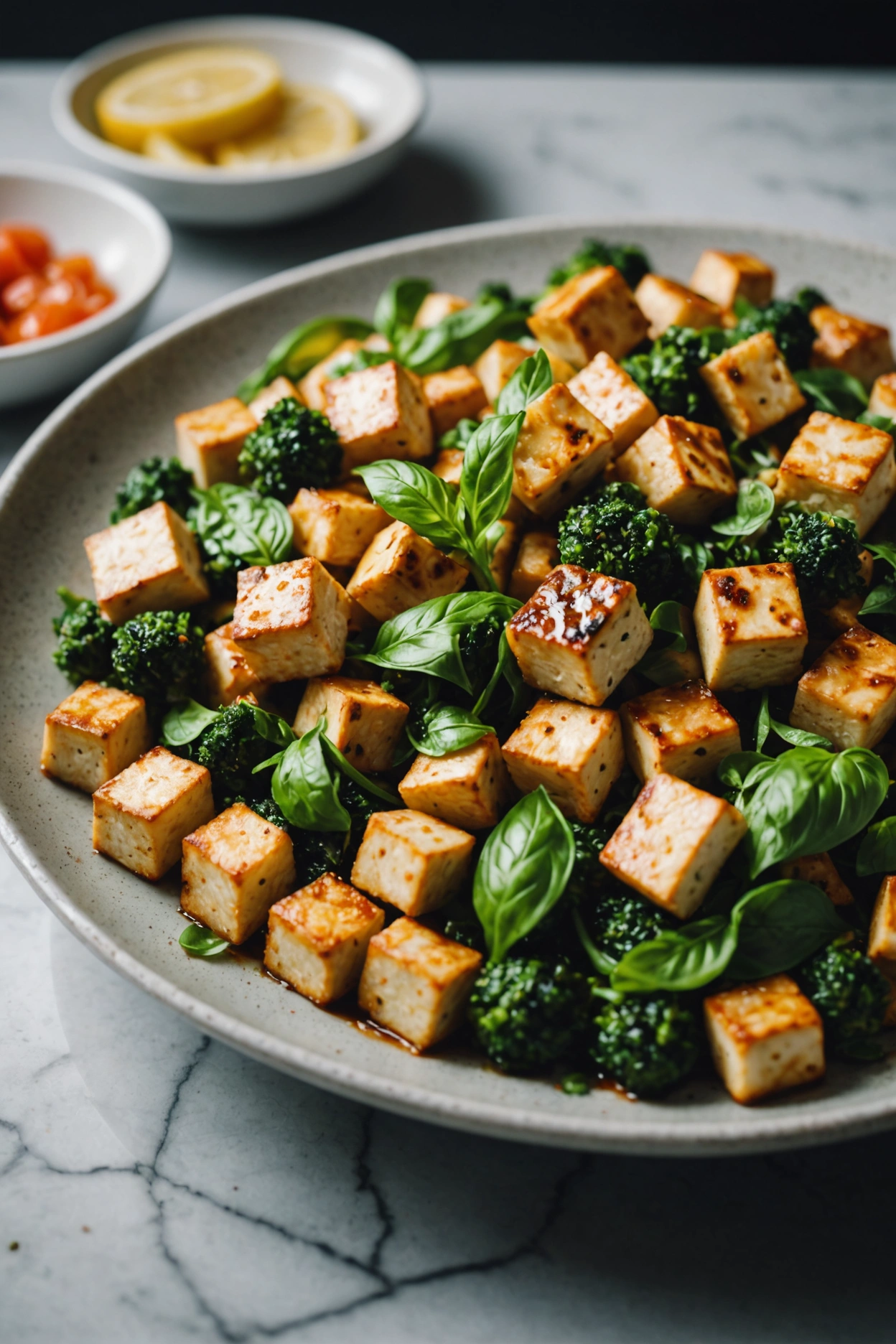 9. Lemon Basil Tofu Stir Fry