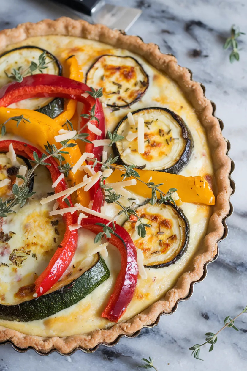 9. Roasted Veggie Christmas Quiche