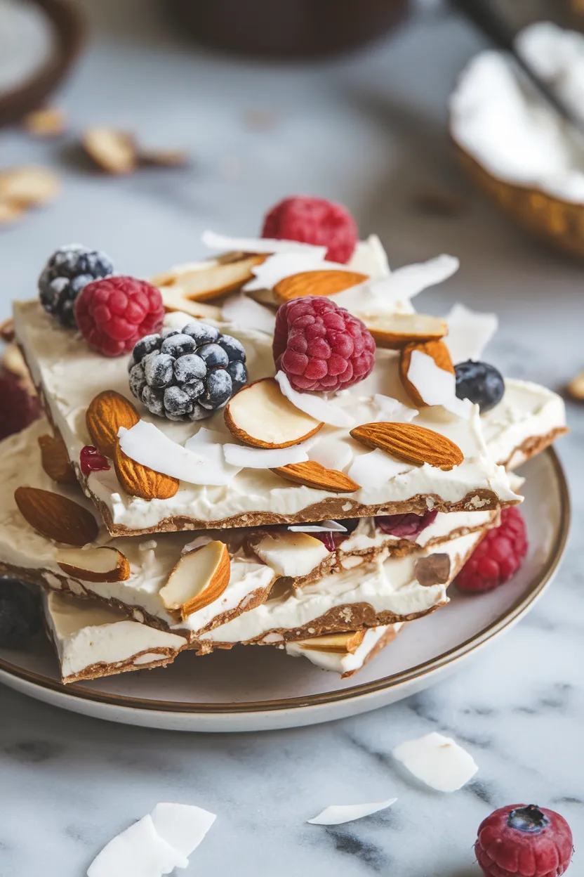 1. Classic Vanilla Cottage Cheese Bark