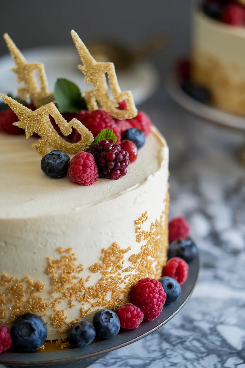 1. New Year's Sparkling Champagne Cake