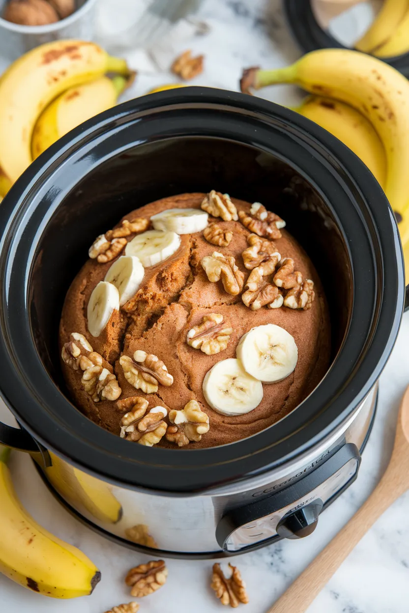 10. Crockpot Banana Bread