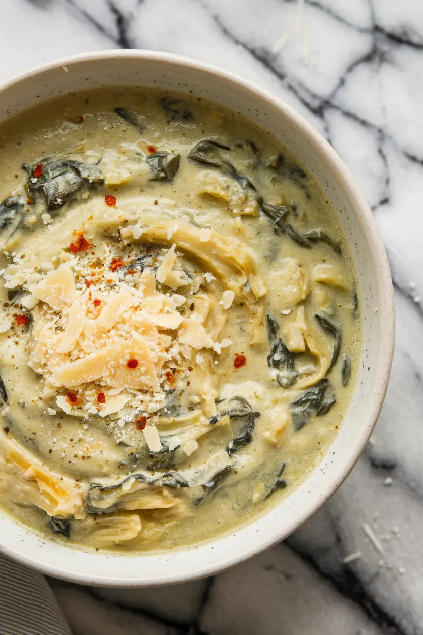 10. Keto Spinach Artichoke Soup