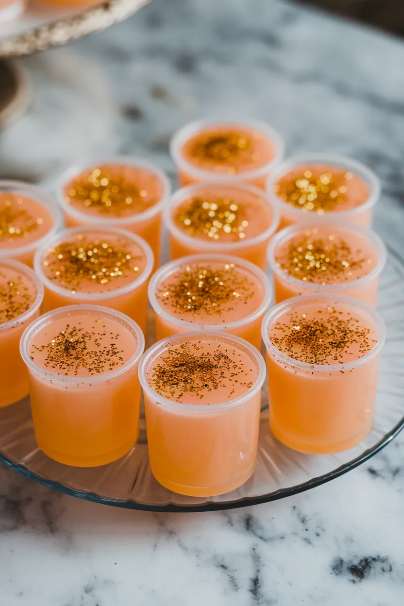 10. Sparkling Peach Bellini Jello Shots