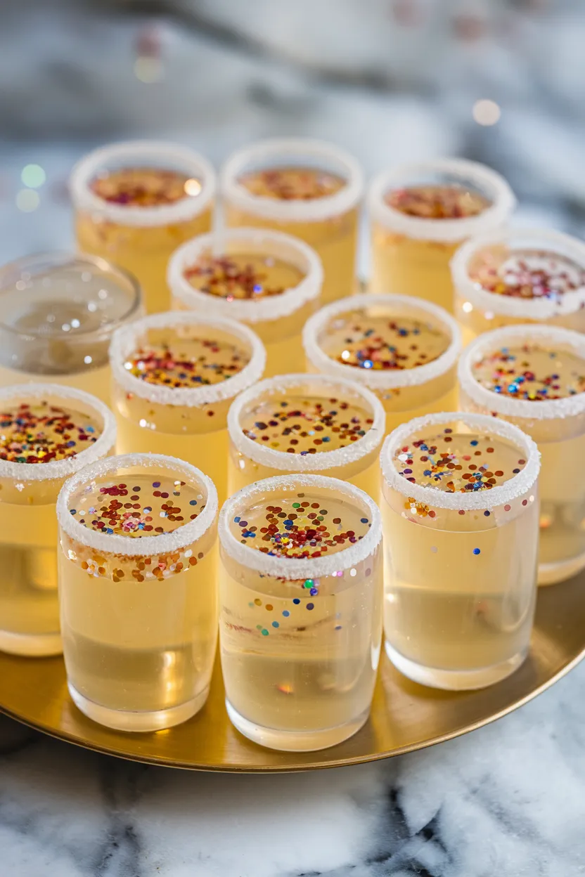 11. Festive Confetti Champagne Jello Shots