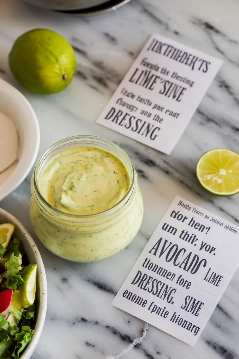 11. Homemade Avocado Lime Dressing