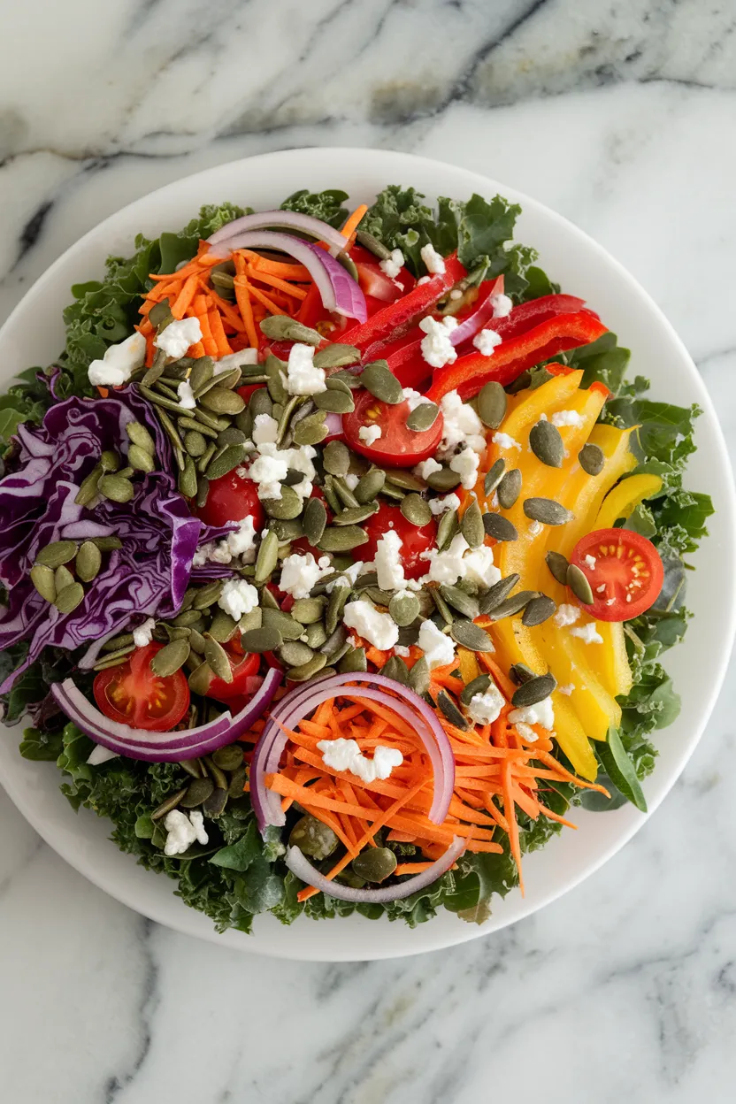 11. Rainbow Kale Salad