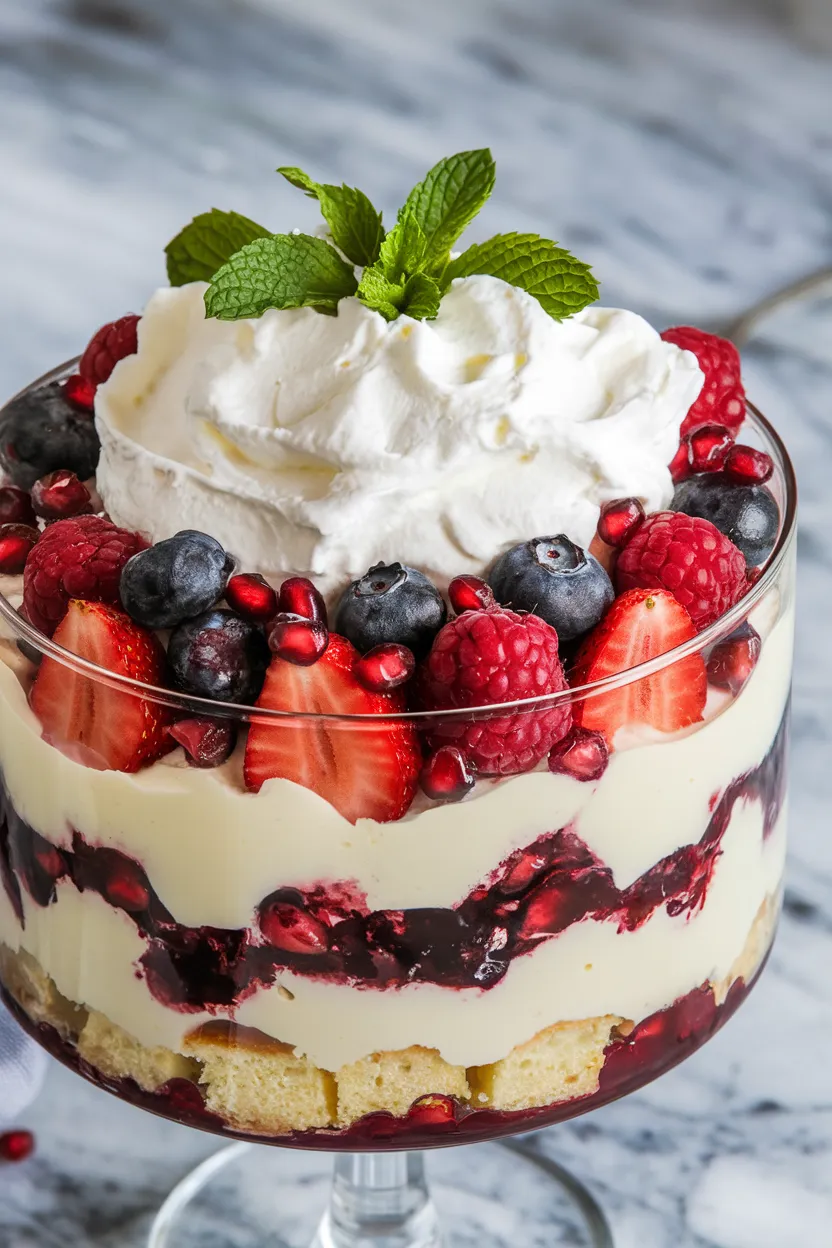 13. Berry New Year’s Trifle