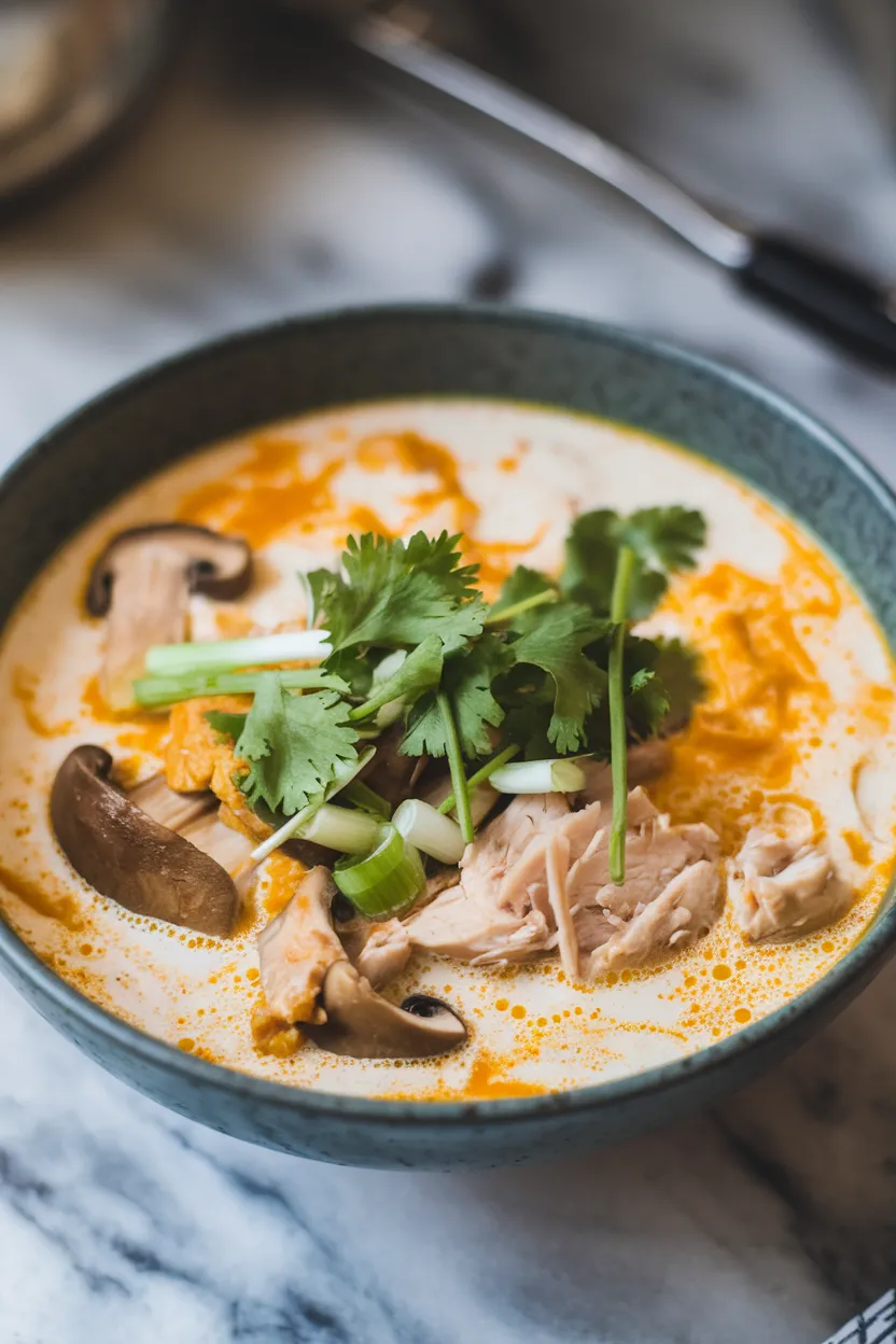 13. Keto Thai Coconut Chicken Soup