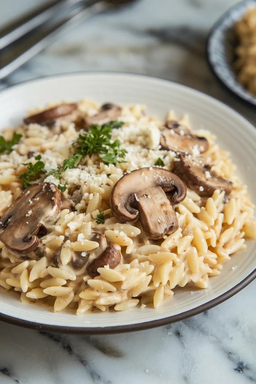 13. Mushroom and Parmesan Orzo