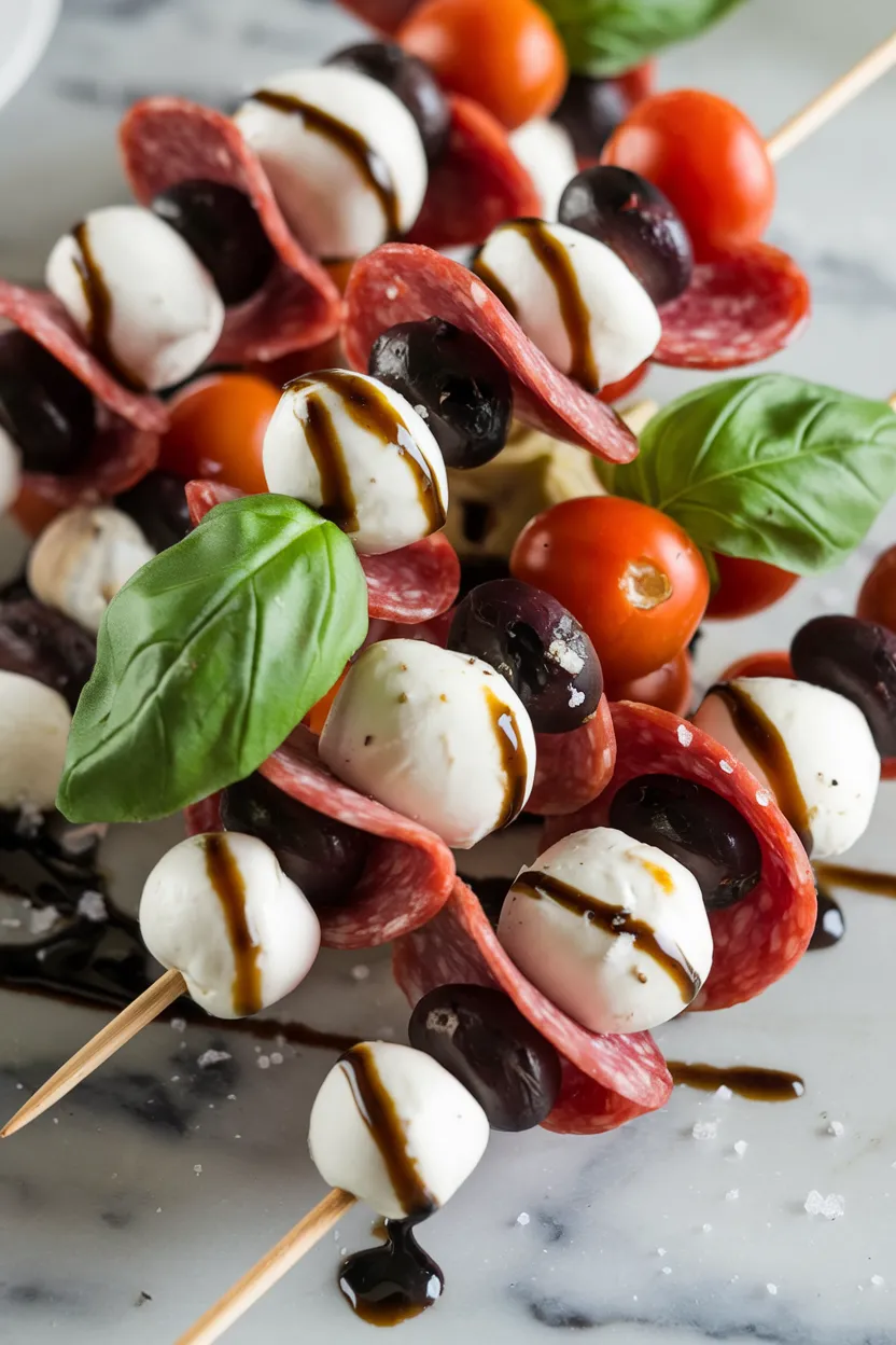 13. New Year’s Eve Antipasto Skewers