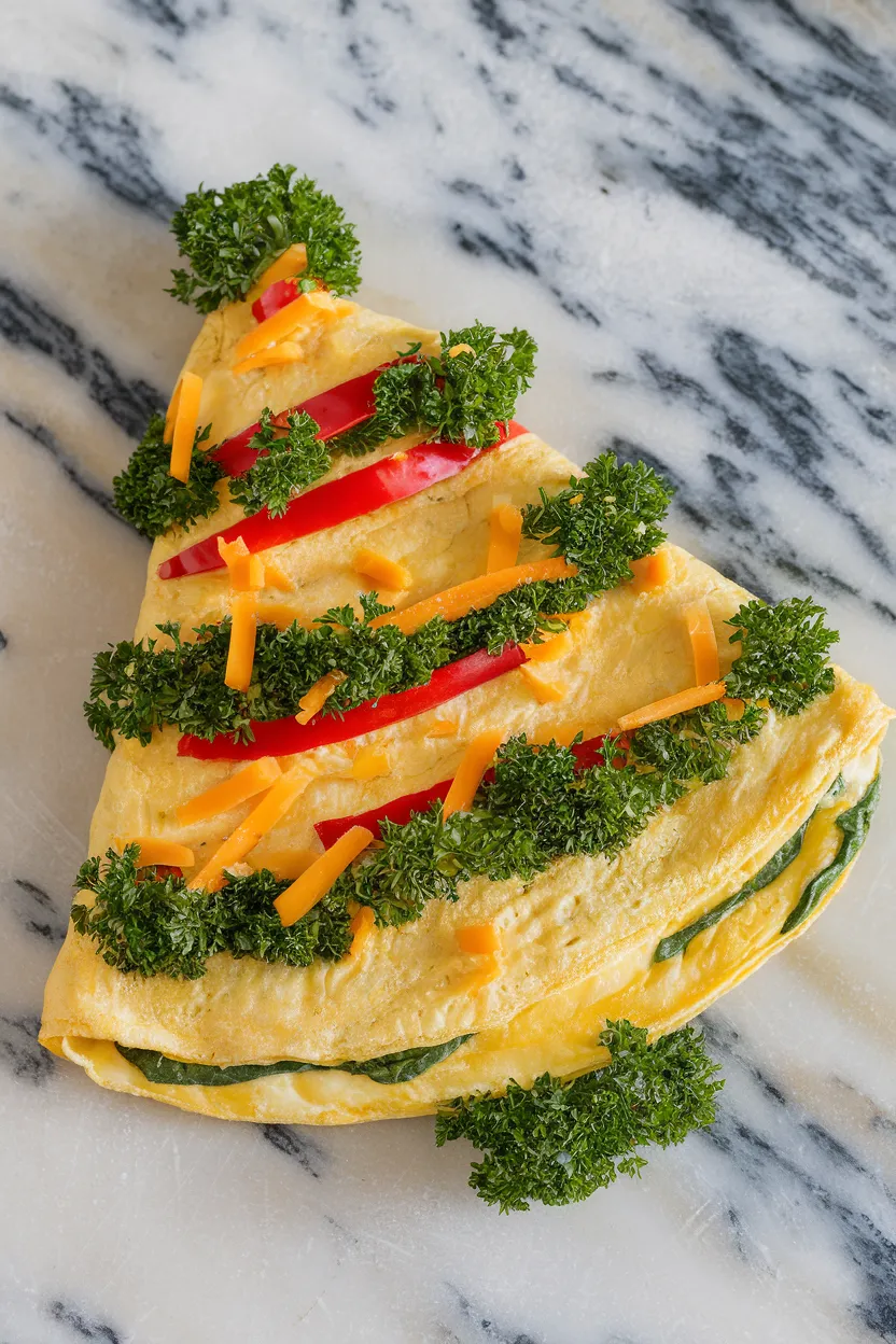 14. Christmas Tree Omelet