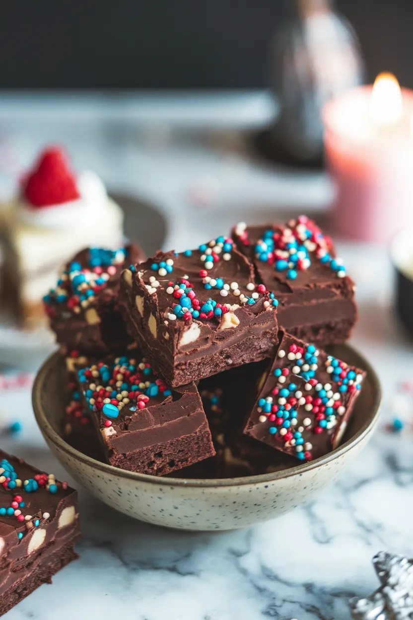 14. Firework Fudge Brownies