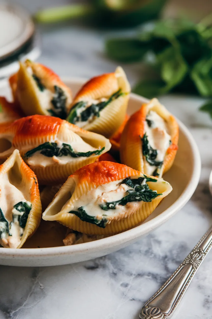 15. Chicken and Spinach Stuffed Shells