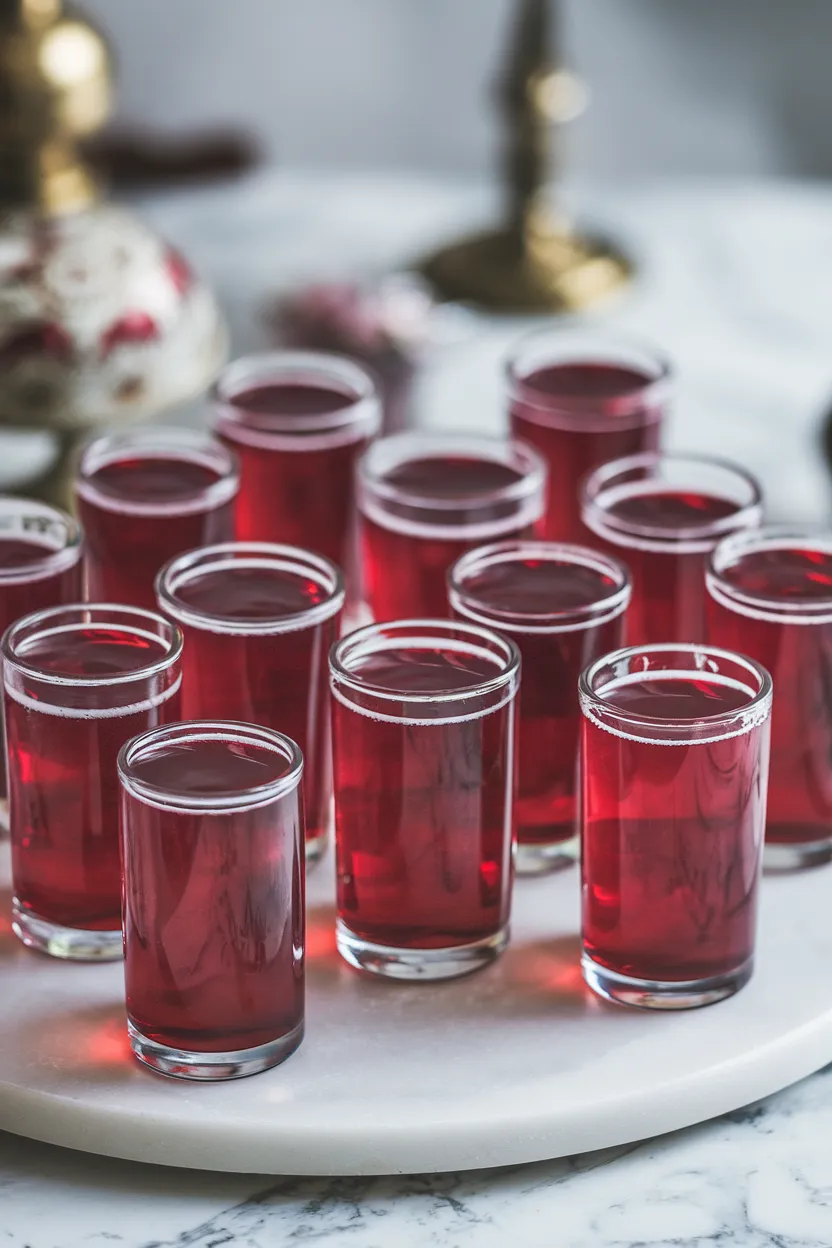 15. Cranberry Champagne Jello Shots