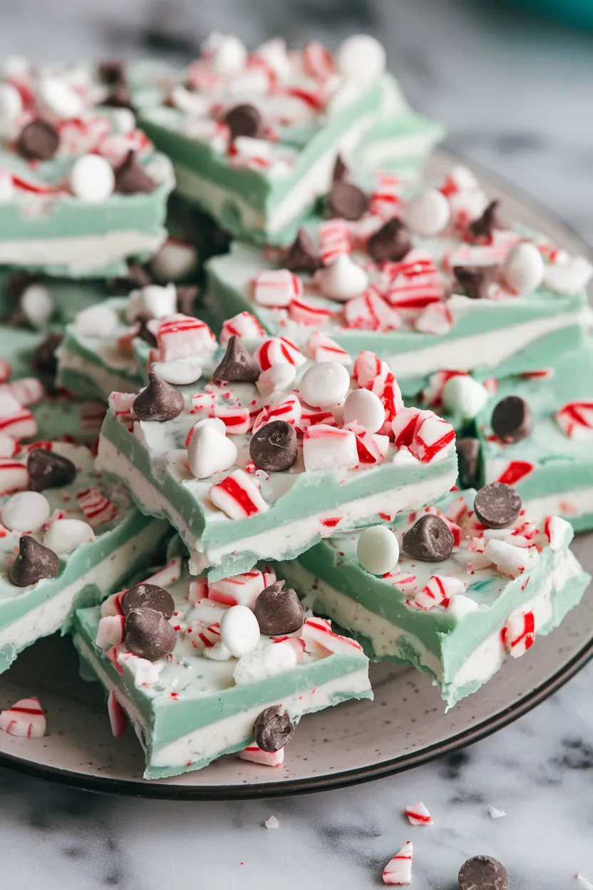 15. Mint Chocolate Chip Cottage Cheese Bark