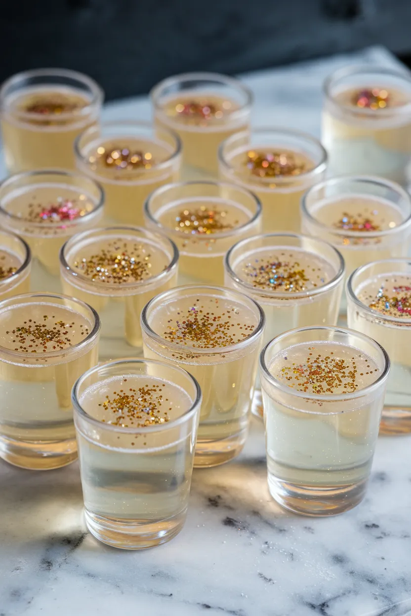 17. Glitter Champagne Prosecco Jello Shots