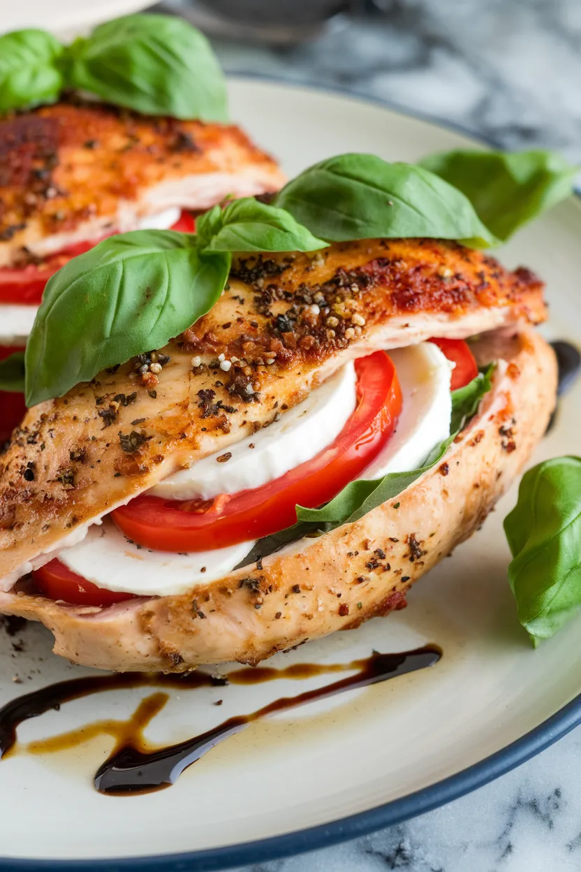 17. Keto Caprese Stuffed Chicken