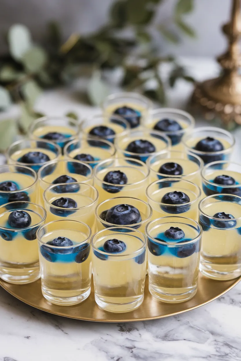 18. Blueberry Lemon Champagne Jello Shots