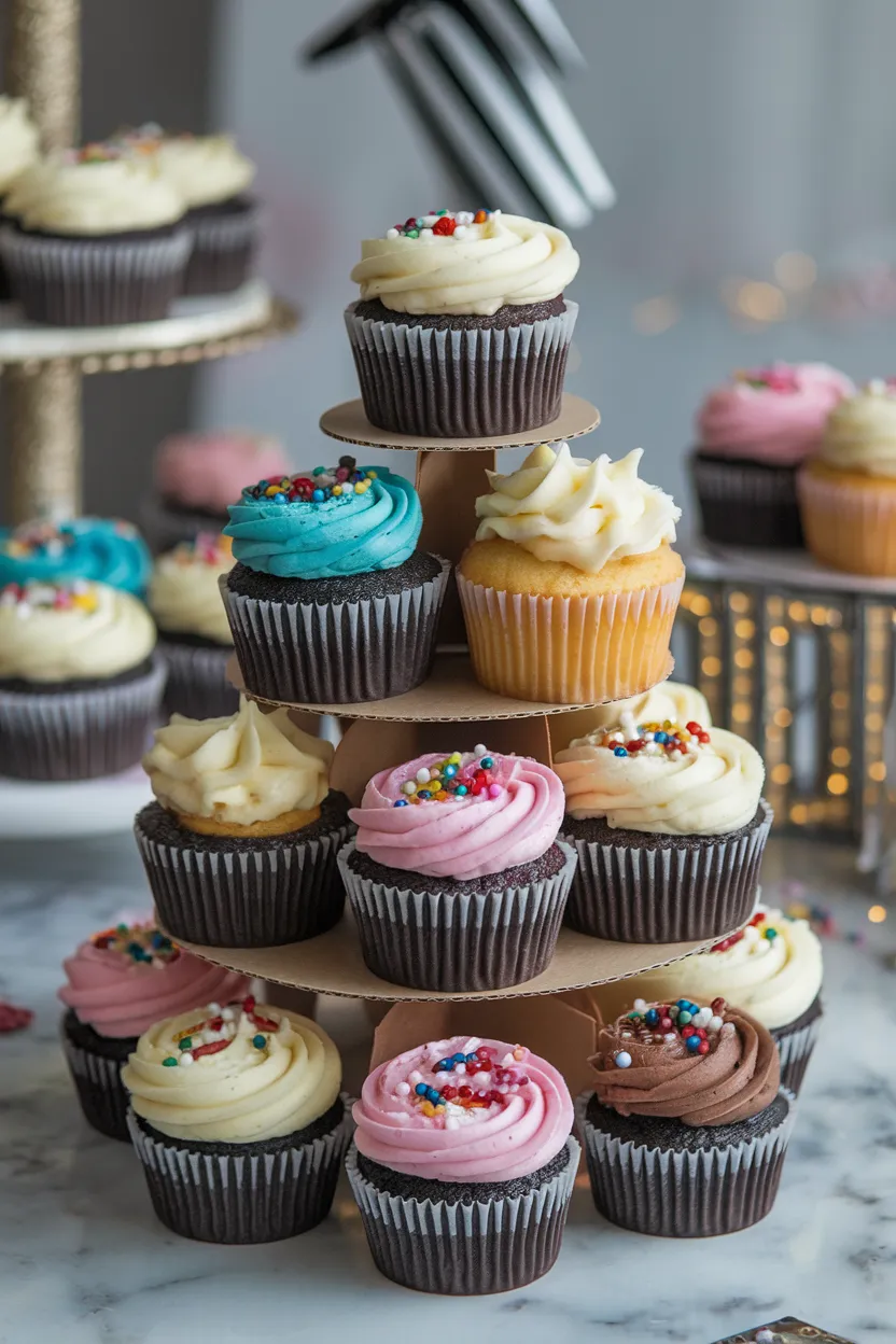 18. New Year’s Eve Cupcake Tower