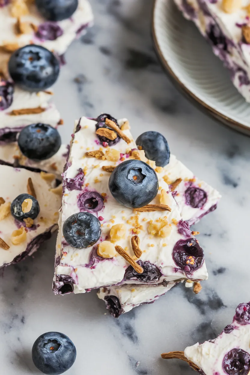 19. Blueberry Vanilla Cottage Cheese Bark