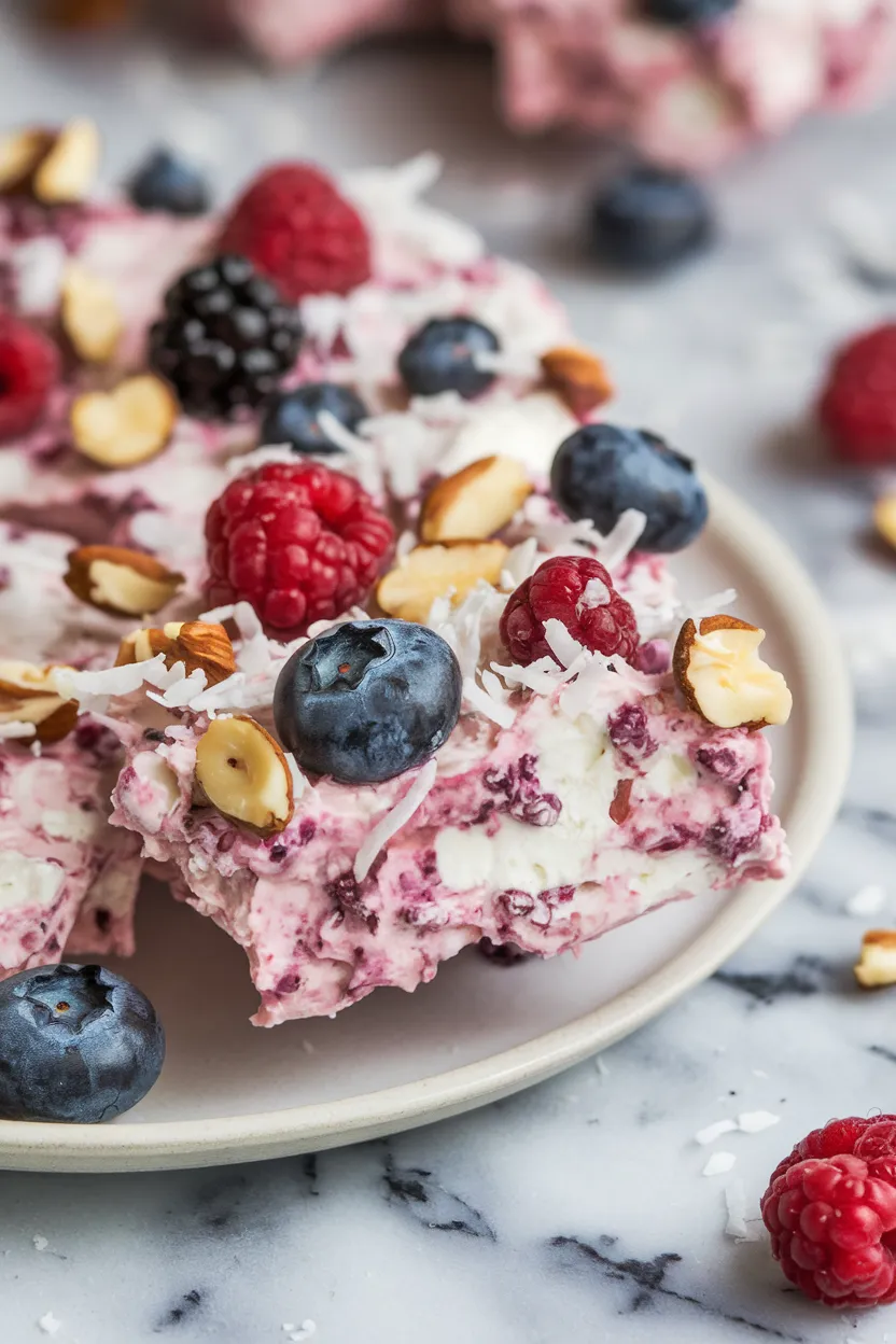 2. Berry Bliss Cottage Cheese Bark