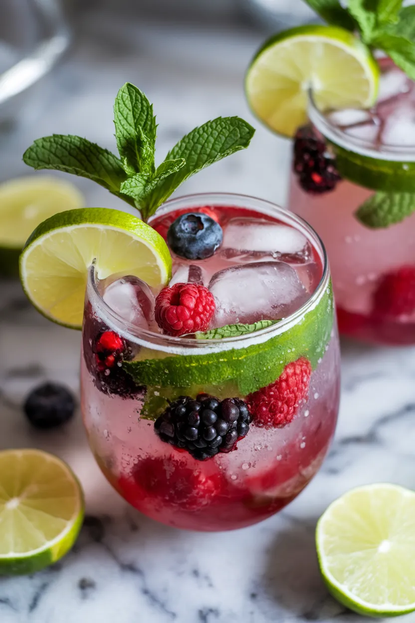 2. Berry Mint Mocktail Splash