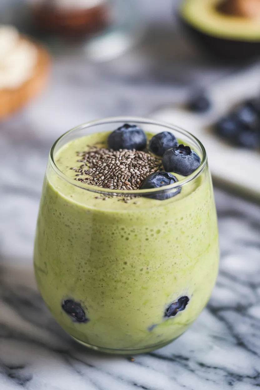 4. Blueberry Avocado Smoothie