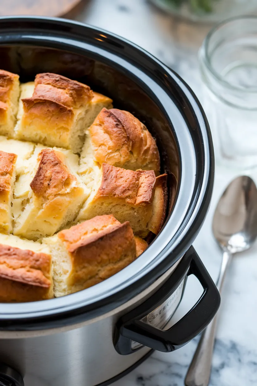 4. Crockpot Bread Pudding