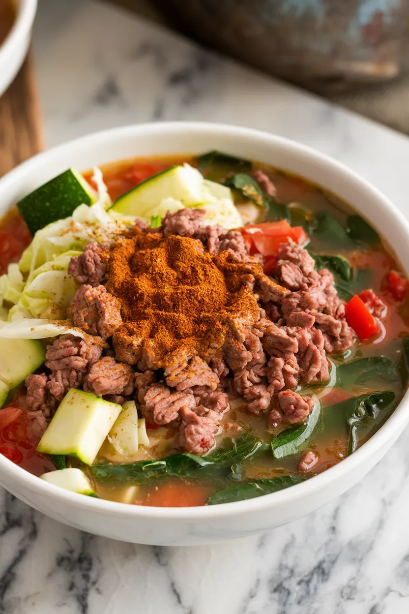 4. Keto Beef and Vegetable Soup