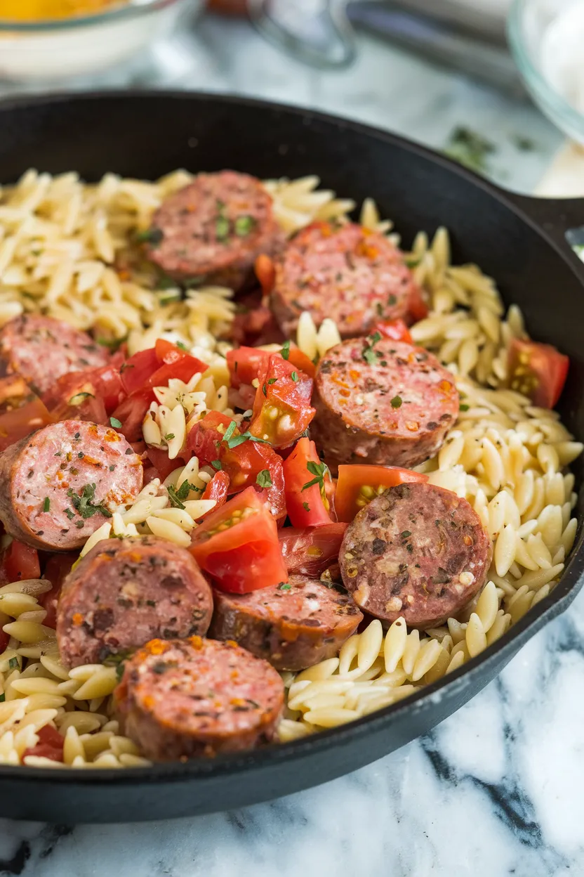 5. Italian Sausage Orzo Skillet