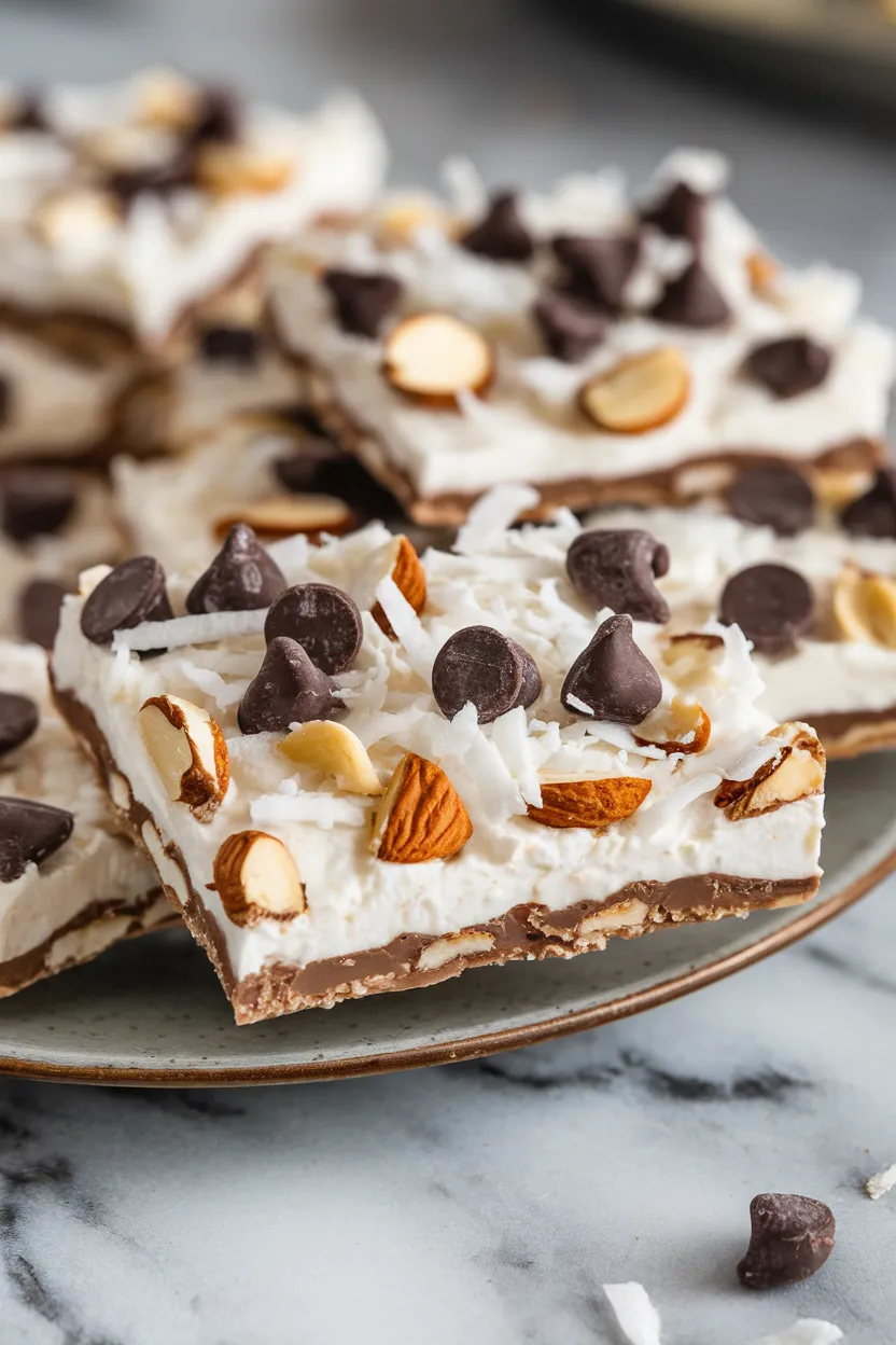 6. Almond Joy Cottage Cheese Bark