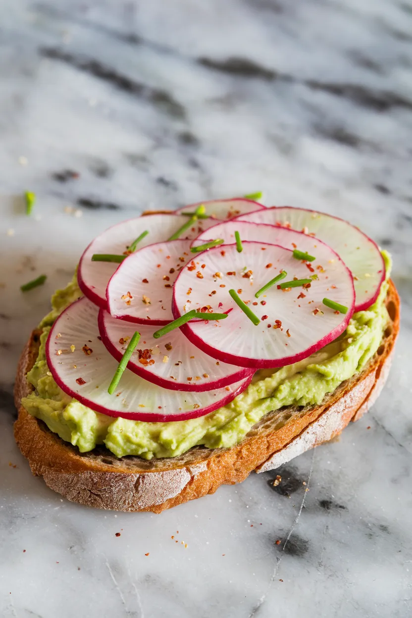 6. Avocado Toast with Radish