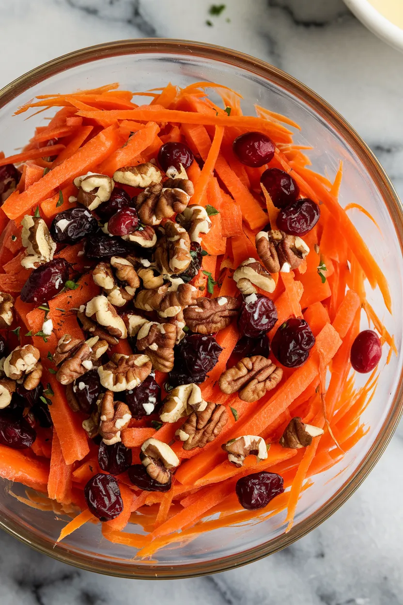 7. Christmas Carrot and Cranberry Salad