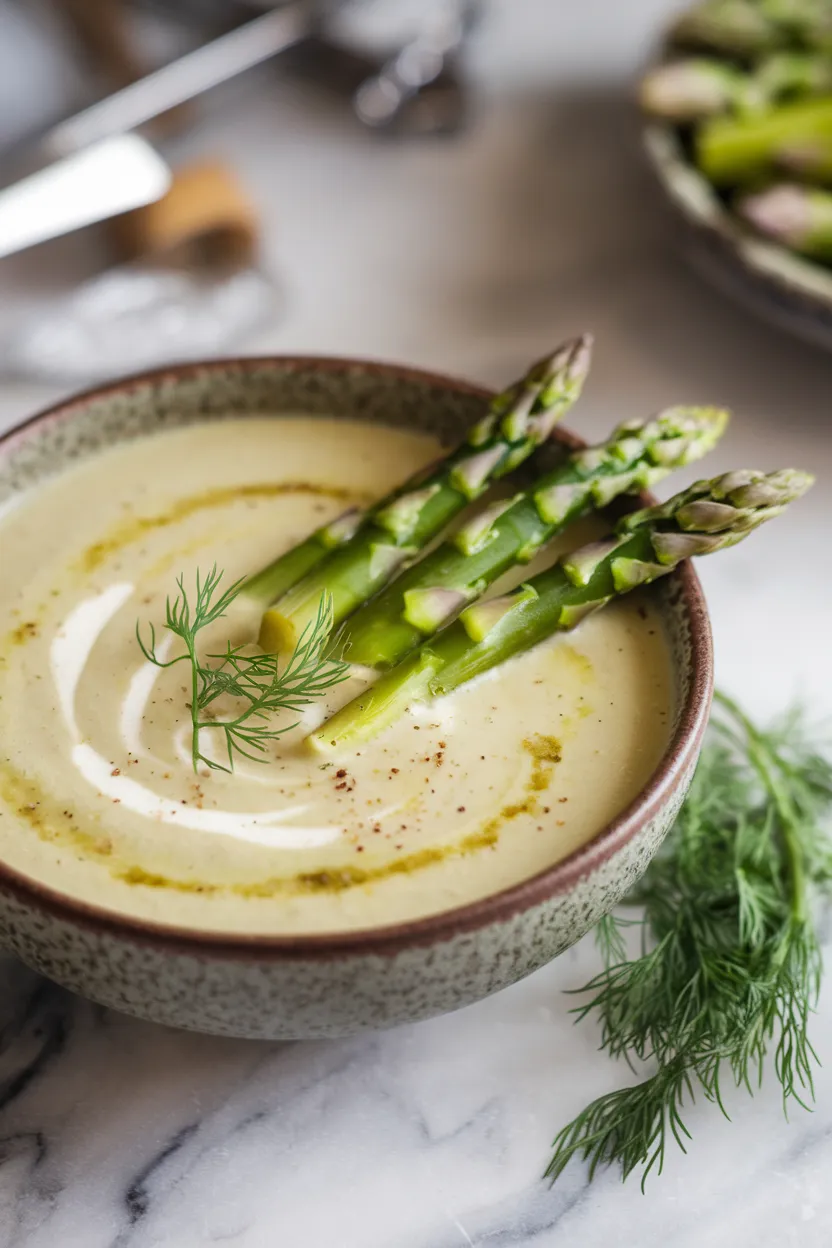 7. Keto Cream of Asparagus Soup