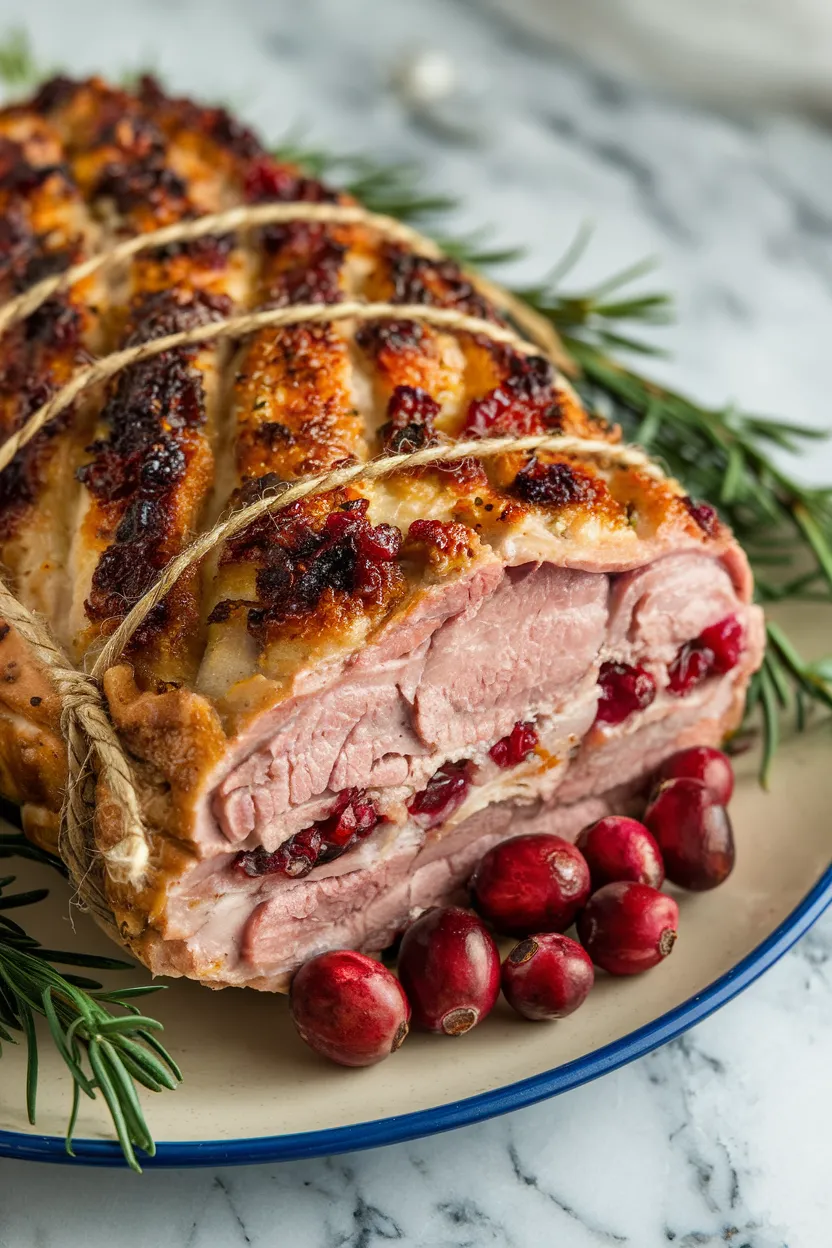 7. New Year's Stuffed Pork Tenderloin with Cranberries