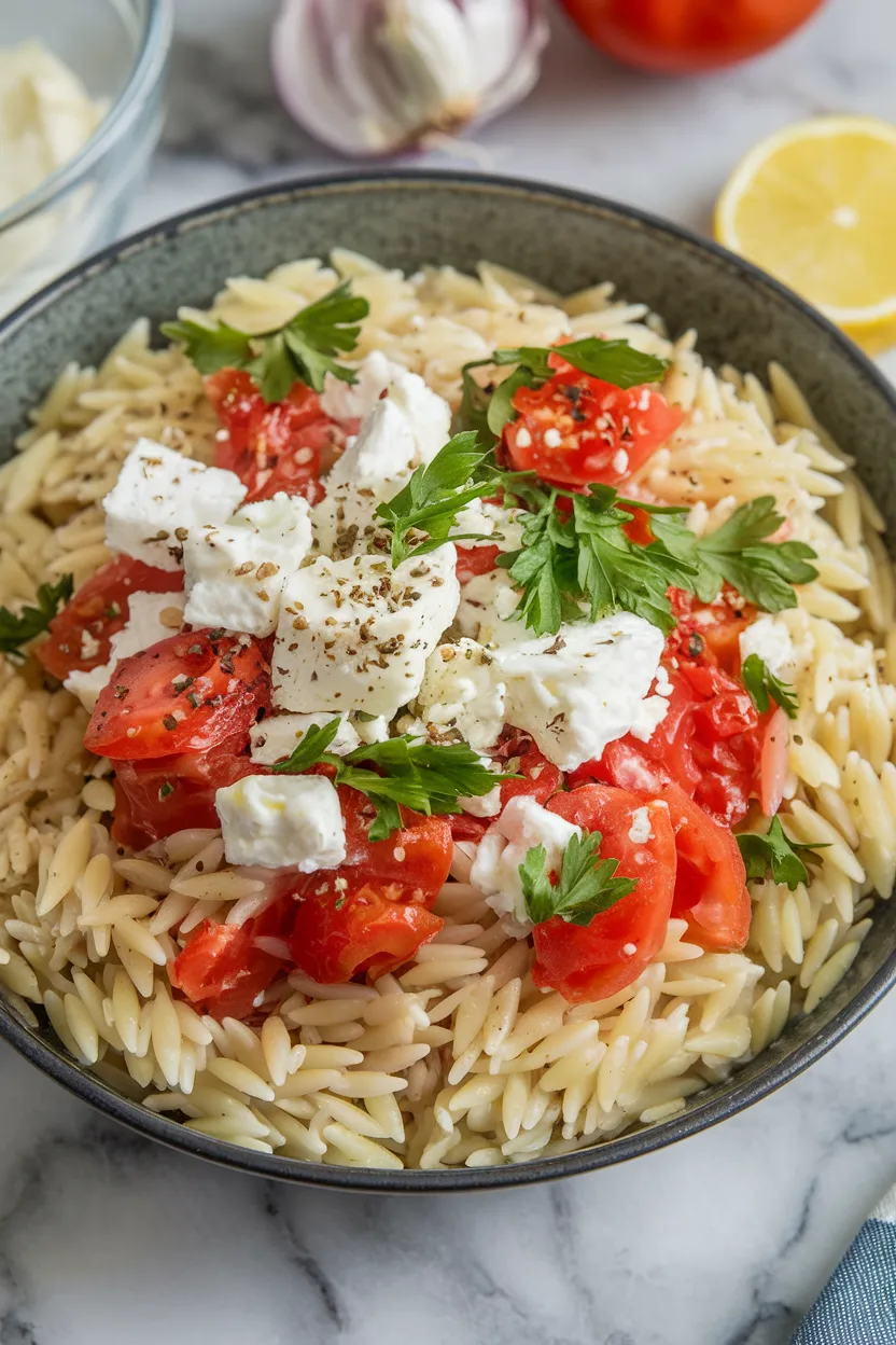 8. Greek Orzo with Tomatoes