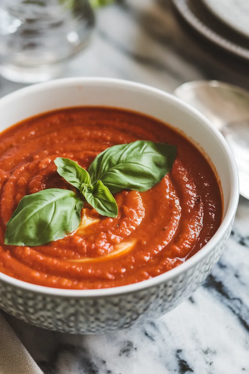 8. Keto Tomato Basil Soup