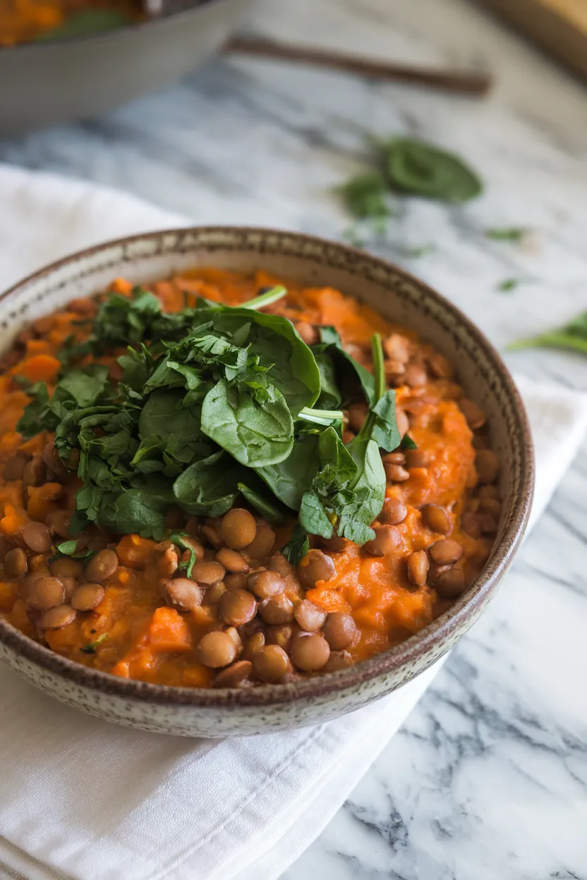 8. Lentil and Sweet Potato Stew