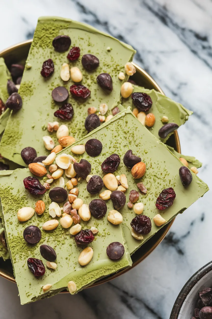 8. Matcha Green Tea Cottage Cheese Bark