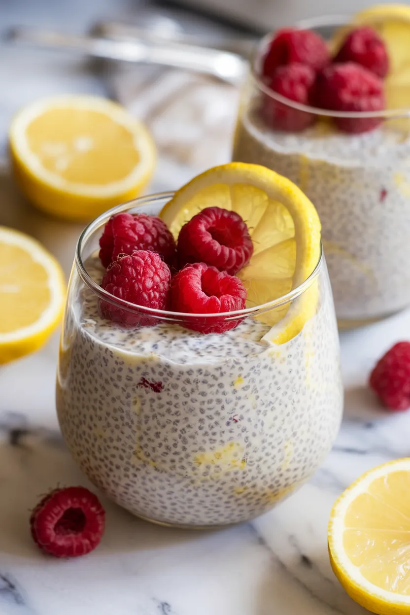 9. Lemon Raspberry Chia Pudding