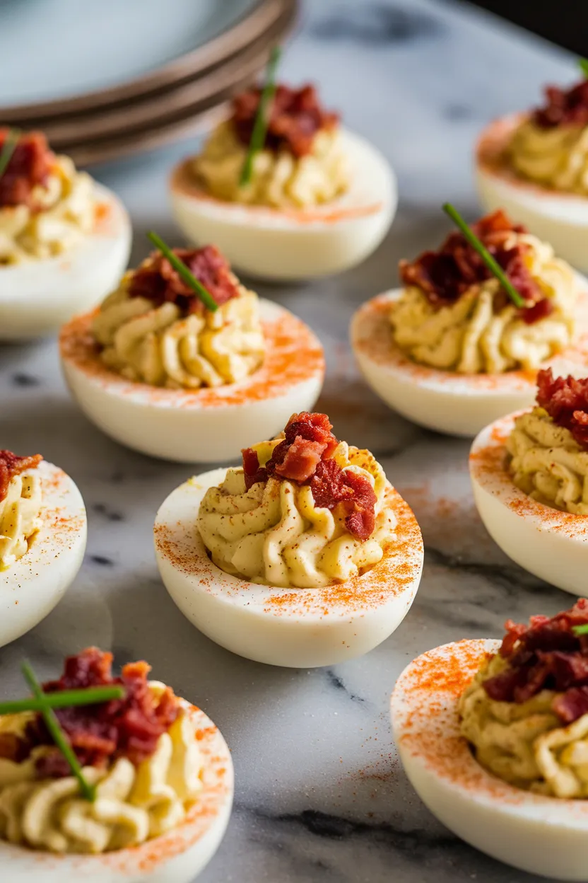 9. New Year’s Eve Deviled Eggs