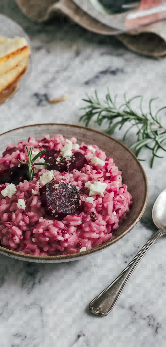 1. Beetroot and Goat Cheese Risotto