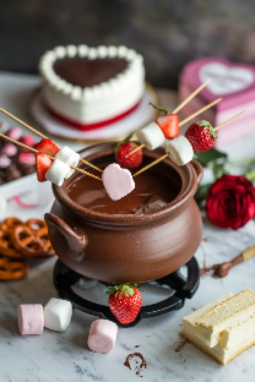 1. Chocolate Fondue for Valentine's Day