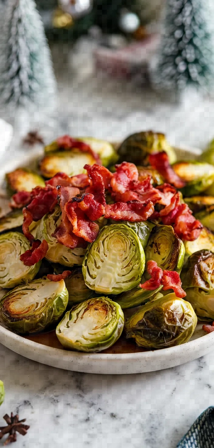 1. Maple Bacon Christmas Brussels Sprouts